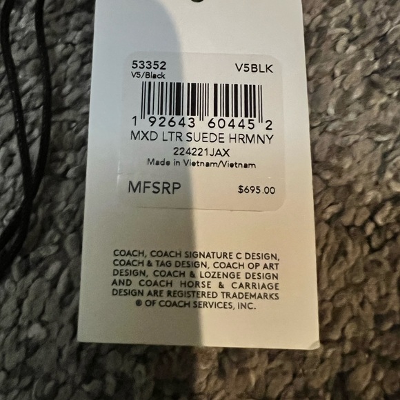 Coach Harmony Hobo Black Leather and Suede Maroon Interior with Yellow Stitching - Picture 8 of 17